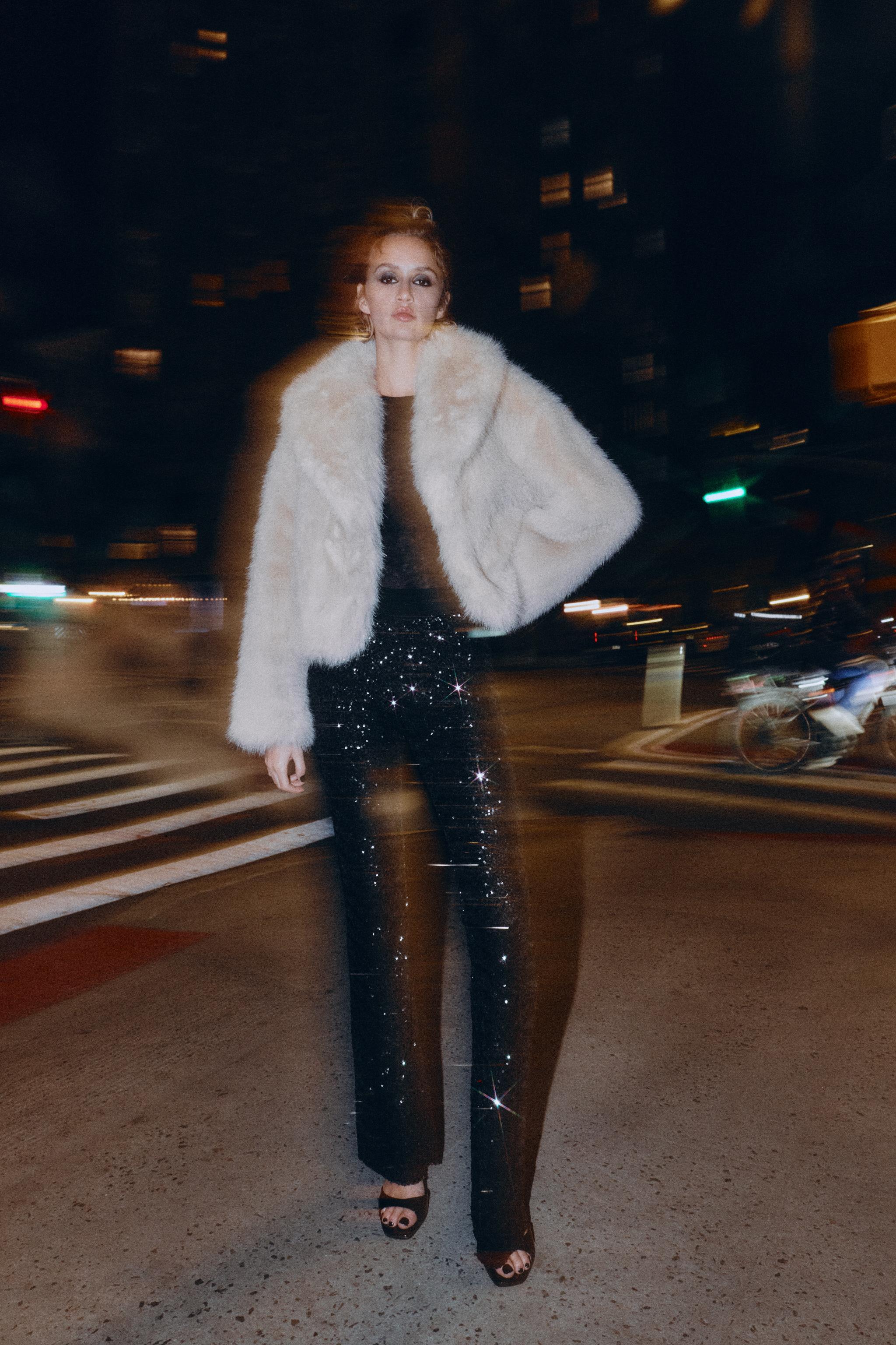 LEGGING FLARE À PAILLETTES